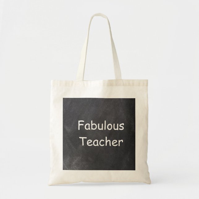 Tote Bag Fabulous Teacher Chalkboard Design Cadeau (Devant)