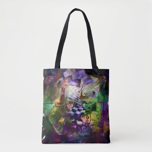 Tote Bag Face Abstraite avec symboles (Devant)