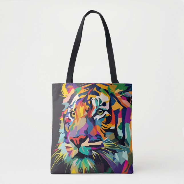 Tote Bag Face Abstraite de tigre (Devant)