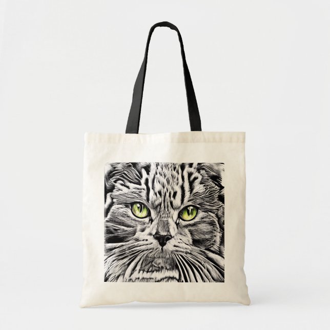 Tote Bag Face de chat (Devant)