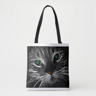 Tote Bag Face de chat fractal Fourre-tout