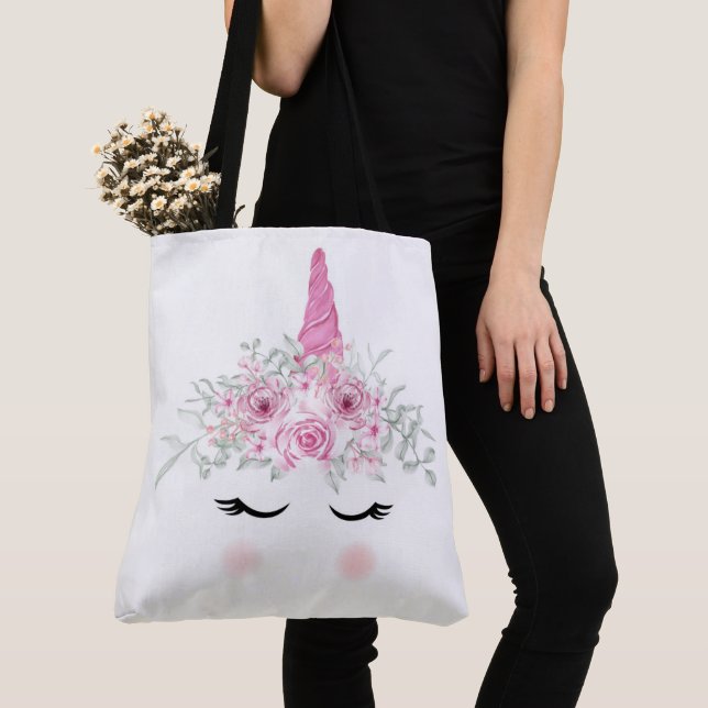 Tote Bag Face de licorne (De près)