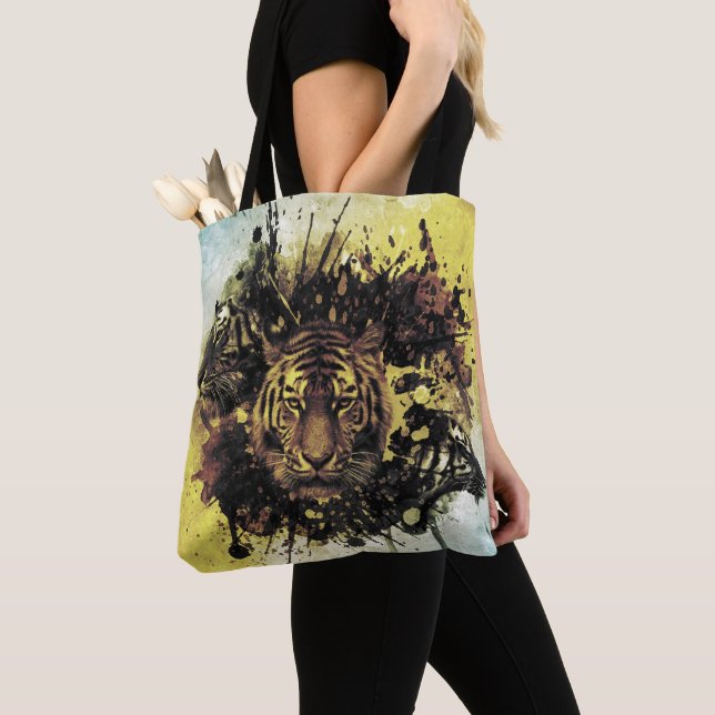 Tote Bag face de lion (De près)