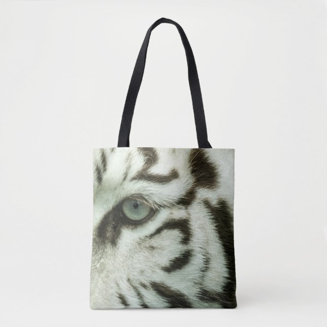 TOTE BAG FACE DU TIGRE BLANC (Devant)