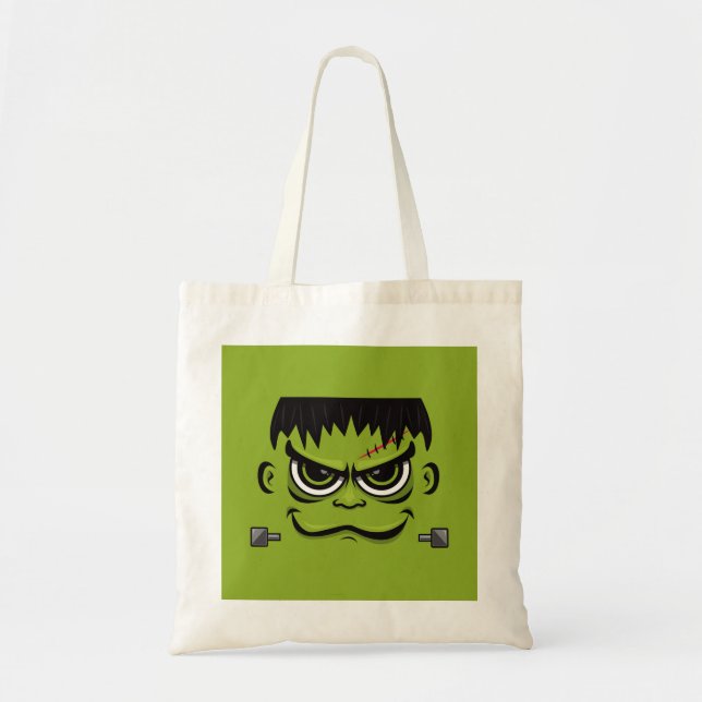 Tote Bag Face Frankenstein Halloween (Devant)