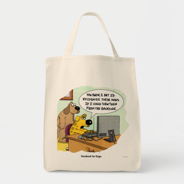 Tote Bag Facebook pour des chiens (Devant)