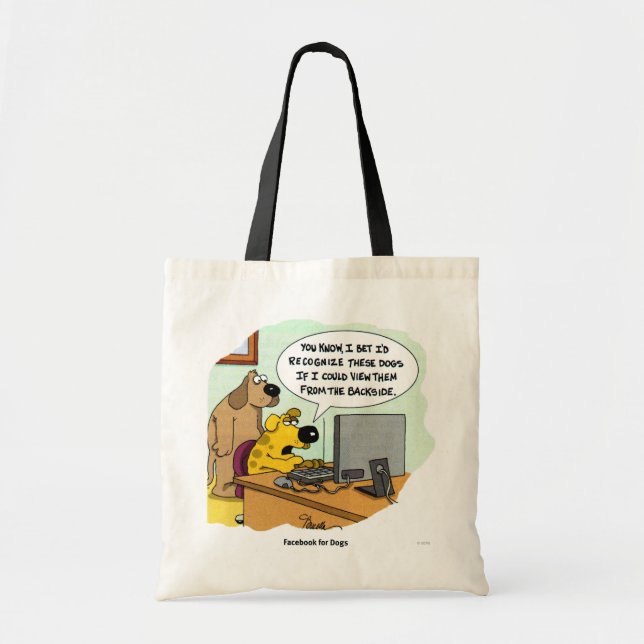 Tote Bag Facebook pour des chiens (Devant)