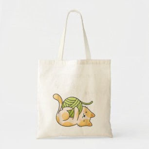 Tote Bag Facilement distrait par Chats et Fils Funny Croche