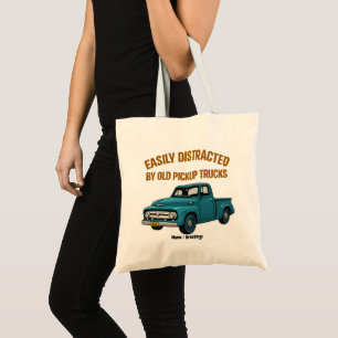 Tote Bag Facilement Distrait Par De Vieux Camions De Ramass