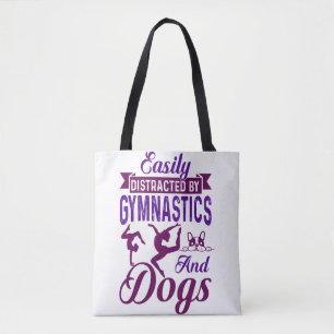 Tote Bag Facilement distrait par la gymnastique et les chie
