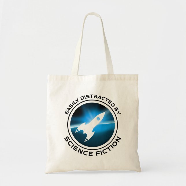 Tote Bag Facilement Distrait Par La Science-Fiction (Devant)
