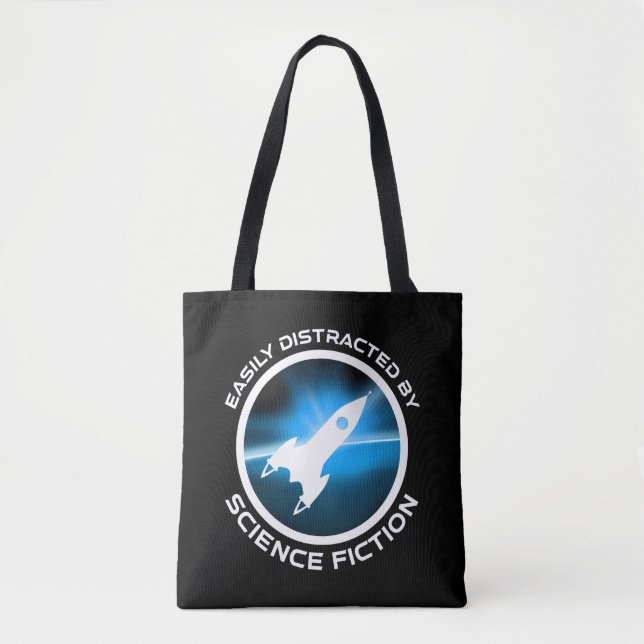 Tote Bag Facilement Distrait Par La Science-Fiction (Devant)