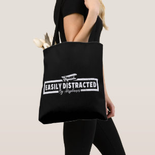 Tote Bag Facilement Distrait Par Les Avions, Drôle Pilote D