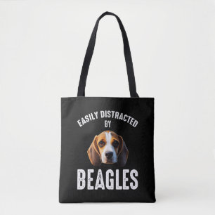 Tote Bag Facilement Distrait Par Les Beagles