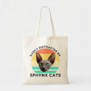 Tote Bag Facilement Distrait Par Les Chats Sphynx