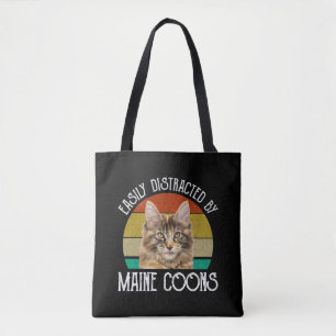 Tote Bag Facilement Distrait Par Les Maine Coons