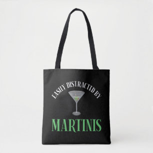 Tote Bag Facilement Distrait Par Les Martinis