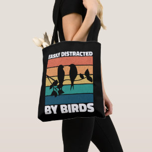 Tote Bag Facilement Distrait Par Les Oiseaux Mignonne Propr