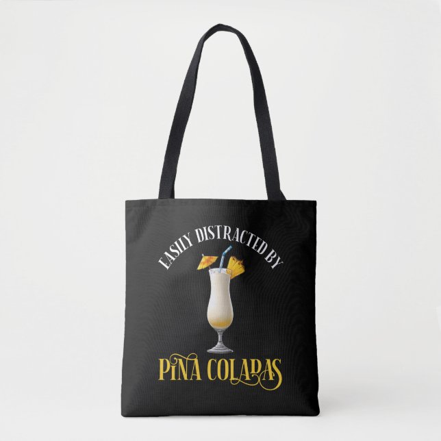 Tote Bag Facilement Distrait Par Les Pina Coladas (Devant)