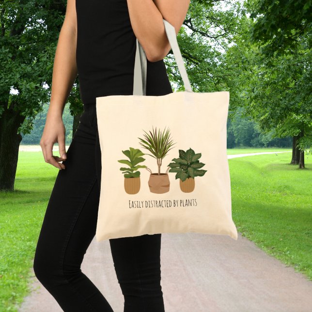 Tote Bag Facilement Distrait Par Les Plantes Plante Pot (Créateur téléchargé)