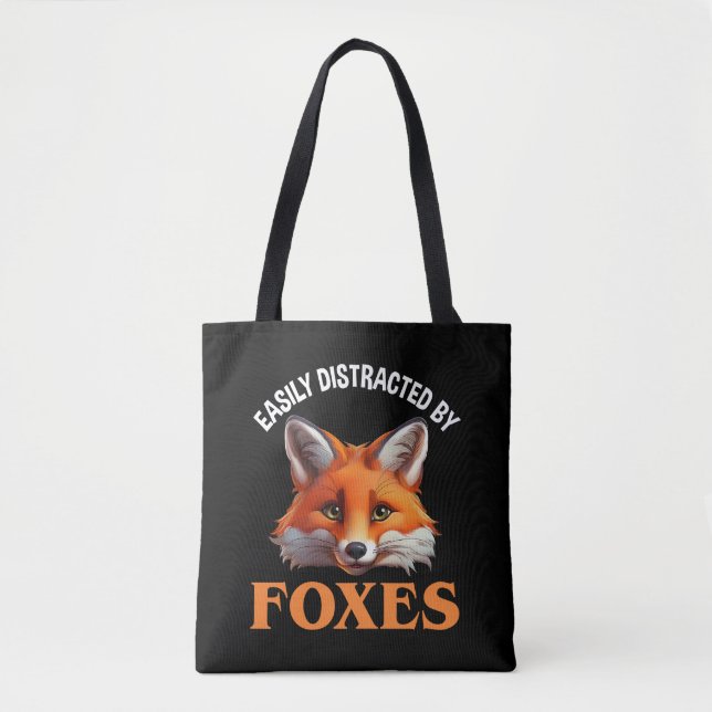 Tote Bag Facilement Distrait Par Les Renards (Devant)