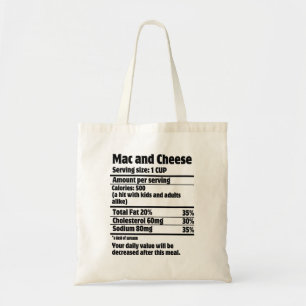 Tote Bag Fact de la nutrition du fromage Mac.w