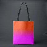 Tote Bag Fade couleur couleur orange néon et rose chaud<br><div class="desc">Fade couleur couleur néon orange et rose chaud ombre. Les tons ombres passent du rose chaud flou à l'orange néon dans cette palette de soleil néon, orange, chaud, rose, ombre, couleur, fondu, tendance, clair, fluorescent, surbrillant, école, enfants, fun, dorm, décor, teint, rose clair, rose néon, orange, rose chaud, ombre, ombre,...</div>