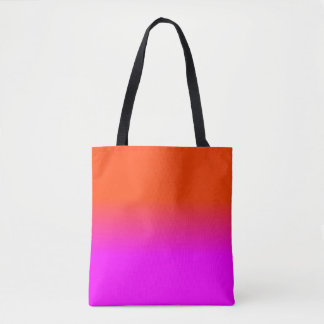 Tote Bag Fade couleur couleur orange néon et rose chaud