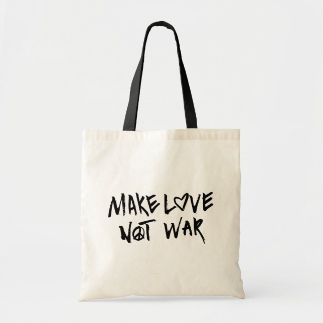 Tote Bag Faire de l'amour pas la guerre (Devant)