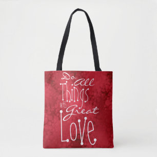 Tote Bag Faire des choses avec un grand amour