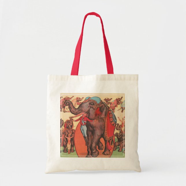 Tote Bag Faire Des Éléphants Avec Des Femmes Et Des Formate (Devant)