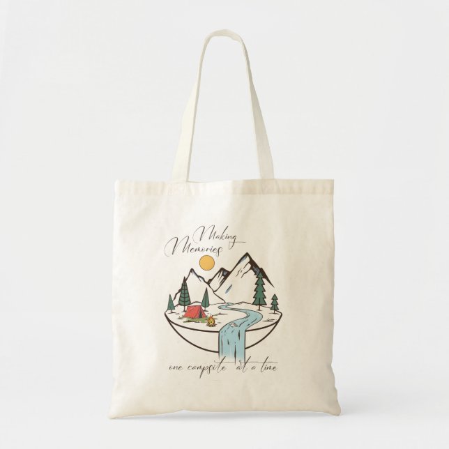 Tote Bag Faire des souvenirs Camping (Devant)