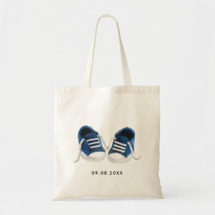 Tote Bag Faire-part de bébé prévu par bleu, bébé venan
