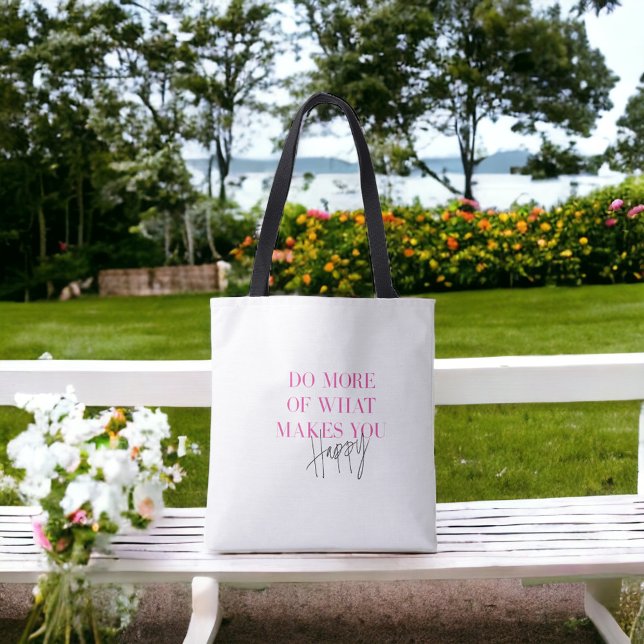 Tote Bag Faire Plus Message Inspirationnel Positif Heureux (Créateur téléchargé)