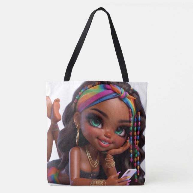 Tote Bag Faire que cela se produise CHIBI DOLL  (Devant)