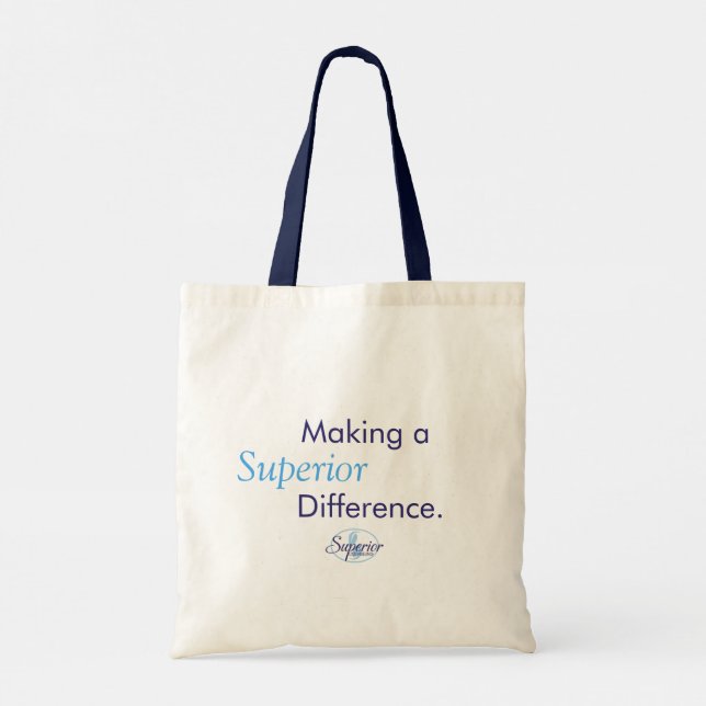 Tote Bag Faire une différence supérieure. (Dos)