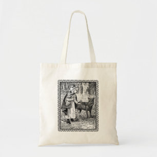 Tote Bag Fairy Tale Illustration du Loup de la Hotte Rouge
