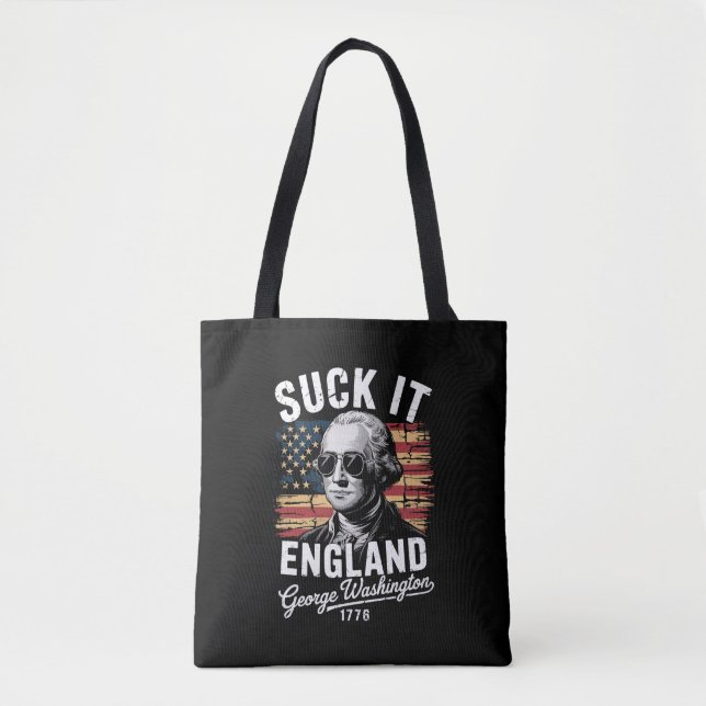 Tote Bag Fais Nous Pas Chier Angleterre 4 Juillet George Wa (Devant)