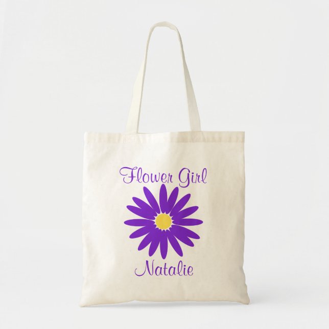 Tote Bag Faisée violette avec texte personnalisable (Devant)
