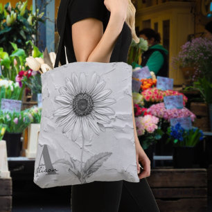 Tote Bag Faiseuse en noir et blanc personnalisée