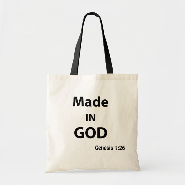 Tote Bag Fait à l'image de Dieu (Devant)