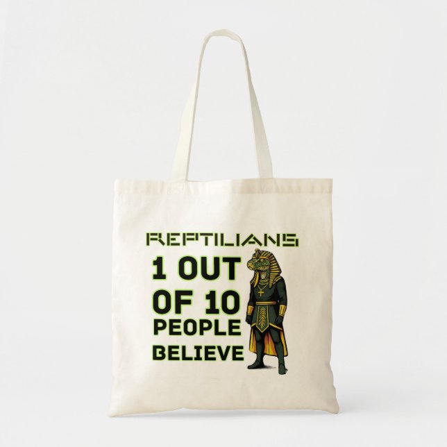 Tote Bag Fait effrayant sur les reptiliens (Devant)