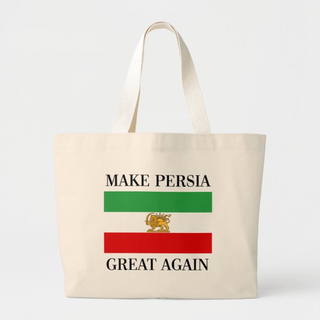 Tote Bag Faites à Perse grand encore - Shah du drapeau de (Devant)