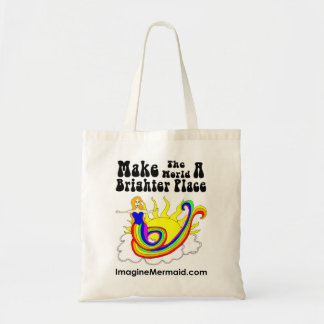 Tote Bag Faites au monde un promo plus lumineux de sirène