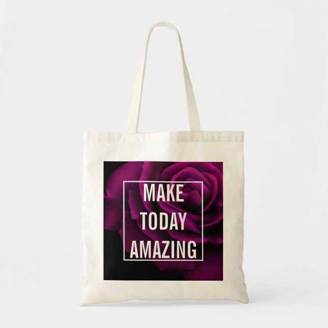 Tote Bag Faites aujourd'hui Extraordinaire Purple Rose Insp (Devant)