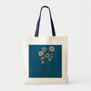 Tote Bag Faites De Petites Choses Avec Une Grande Fleur Fle