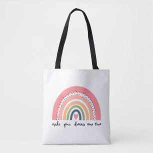 Tote Bag Faites de vos rêves une réalité arc-en-ciel