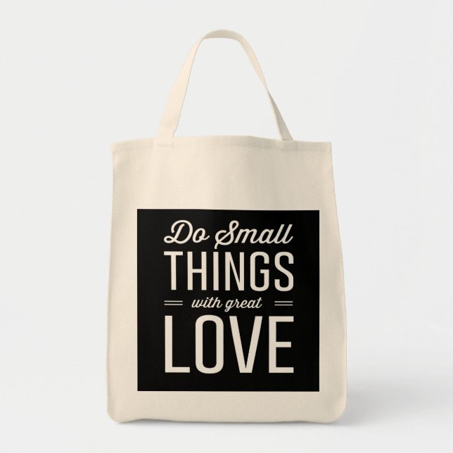 Tote Bag Faites les petites choses avec grand amour (Devant)