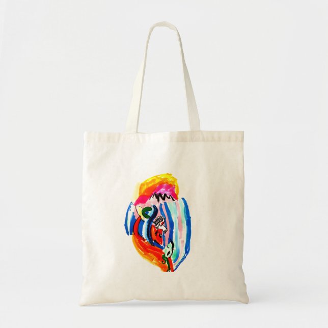 Tote Bag Faites monter l'été en surf  (Devant)