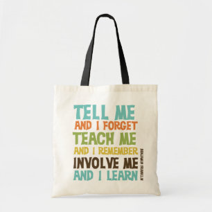 Tote Bag Faites- participermoi citation inspirée